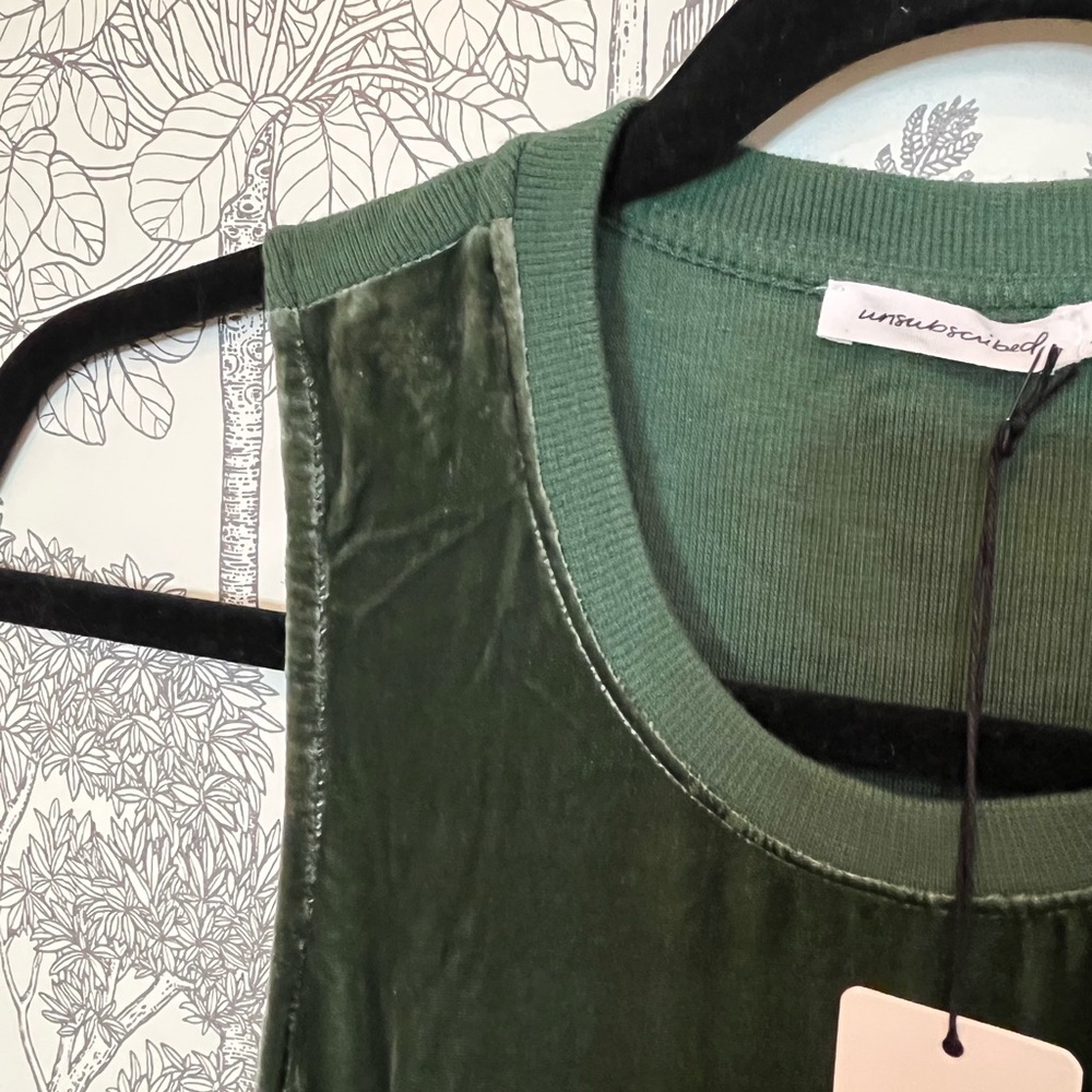 🆕 Green Velvet Silk Dress by Unsubscribed - Picture 5 of 10